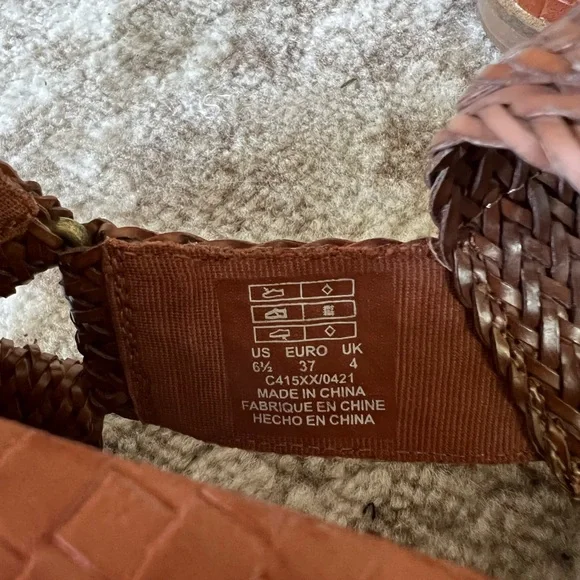 Kelsi Dagger | Spark Cognac Woven Sandal sz 6.5 - Picture 7 of 8